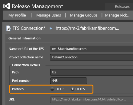 Připojte se k TFS pomocí protokolu HTTPS/SSL