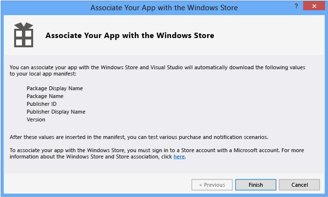 Přidružit aplikace pro Windows Store
