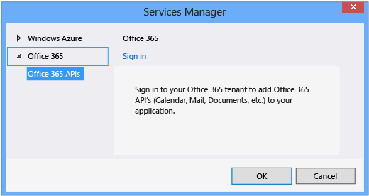 Instalace rozhraní API Office 365