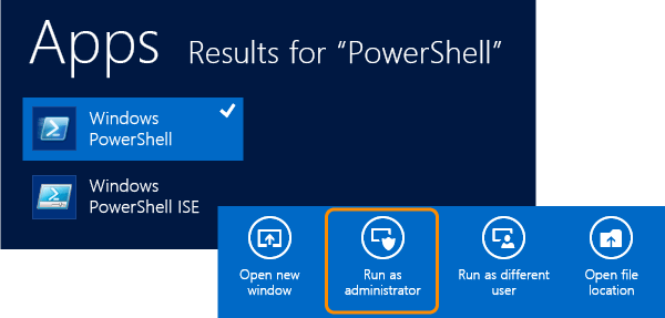 Otevřete prostředí Windows PowerShell jako správce