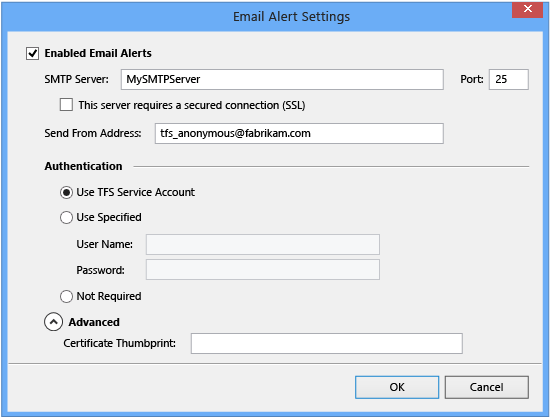Povolit a konfigurovat SMTP server