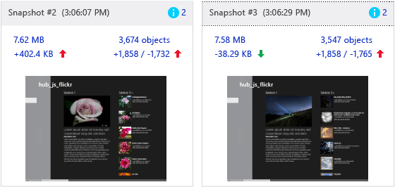 JS_Mem_Leak_Workflow Second and third snapshot