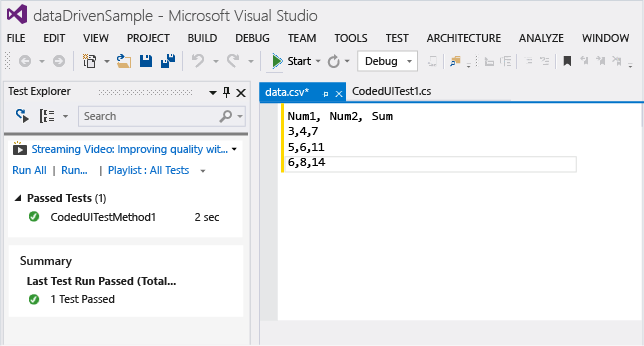 CUIT_dataDriven_AddDataToCSVFile Populate the .CSV file with data