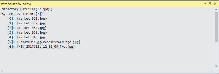 ImmediateWindow Immediate Window