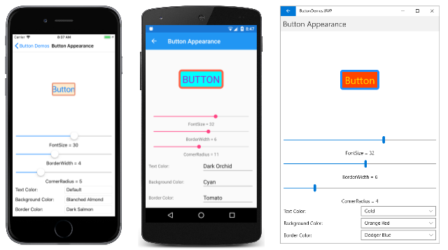 Vzhled tlačítka Vzhled tlačítka