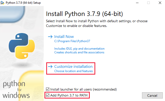 Instalace Pythonu 3.7 – Přidání Pythonu 3.7 do PATH