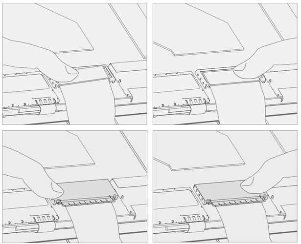 Photo that shows connecting the TDM FPC and installing the replacement shielding cap over the connector.