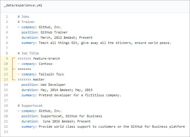 Řešení konfliktu při slučování