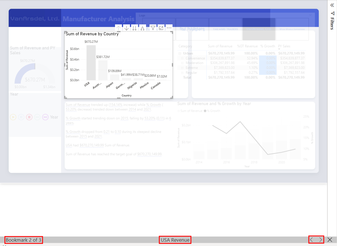 Snímek obrazovky zvýrazní navigační šipky ve spodní části obrazovky, které slouží k navigaci mezi záložkami.