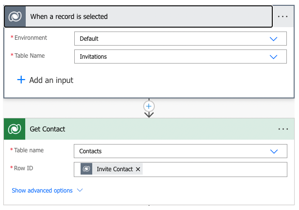 Screenshot of the initial steps for creating the Power Automate flow.