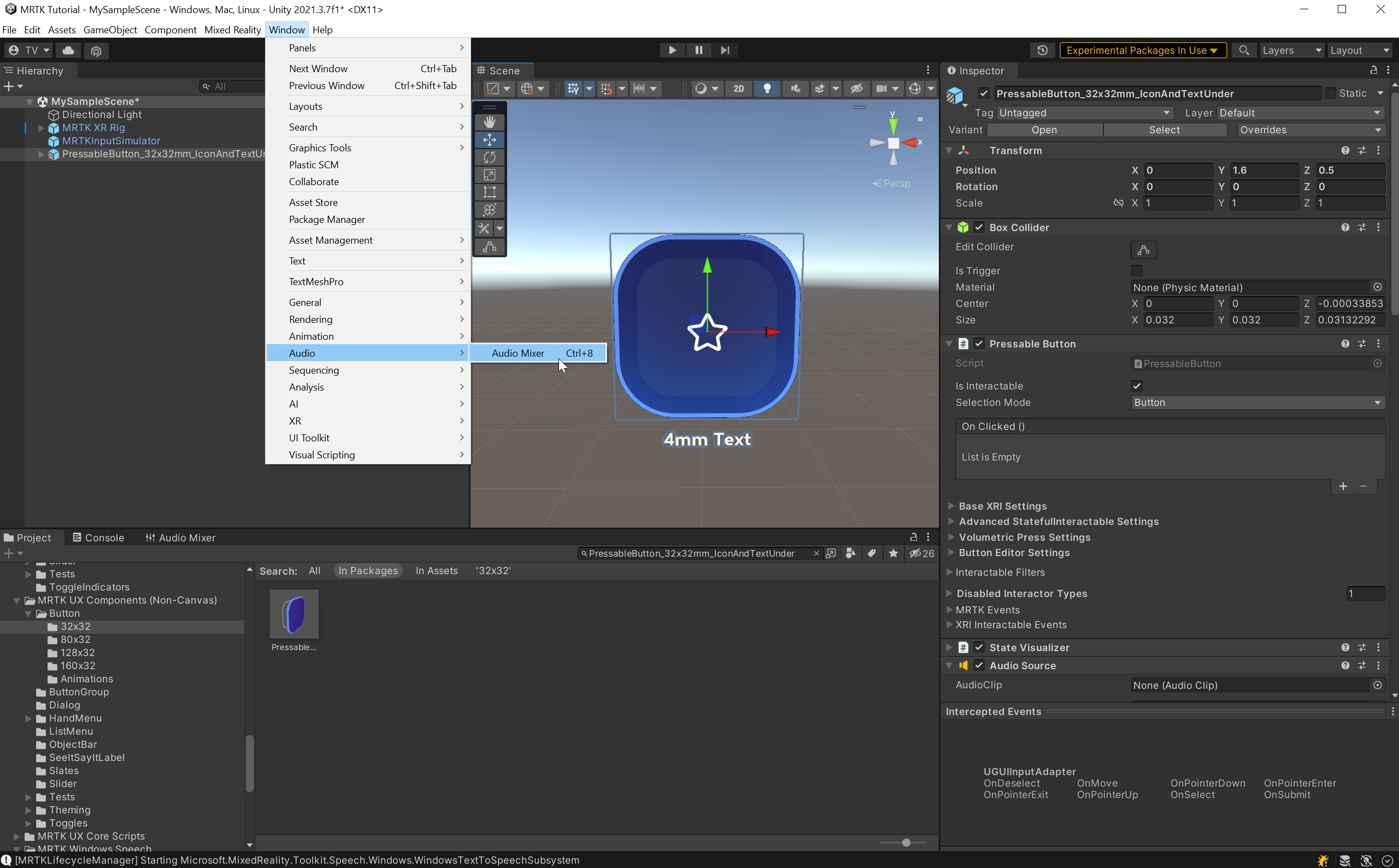 Screenshot of Open Audio Mixer Window.