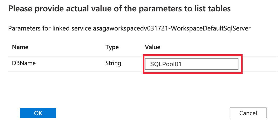 The SQLPool01 parameter is highlighted.