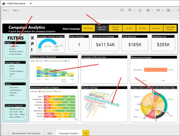 Viewing Power BI filters