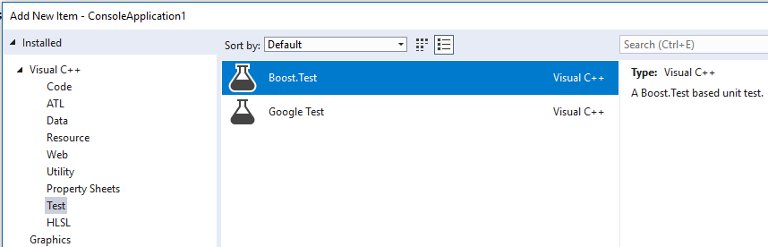 Šablona položky Boost.Test