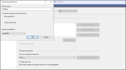 Screenshot that shows Protect my key file with password checkbox.