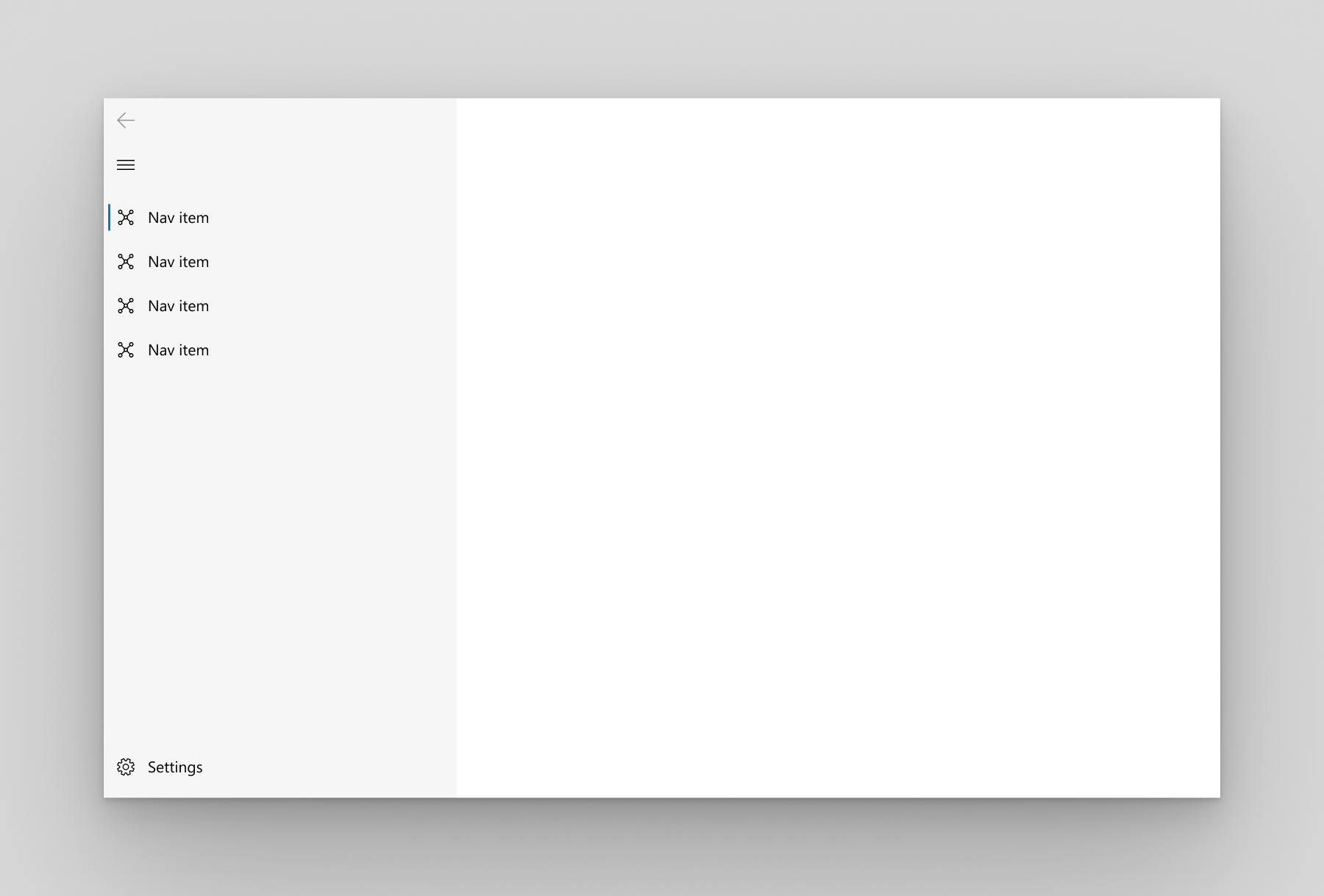 Příklad rozbaleného levého navigačního podokna