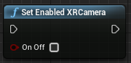 Podrobný plán funkce Set Enabled XRCamera