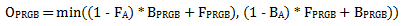 matematický vzorec pro odlehčený efekt.