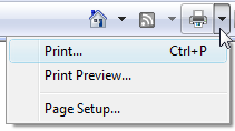 screen shot of printer icon on split button