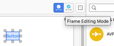 Frame editing mode button Frame editing mode button
