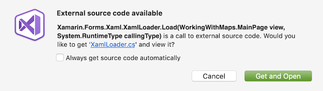 Visual Studio external code warning