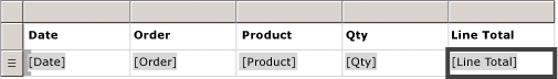 Design, Table with column headers in Bold Design, Table with column headers in Bold