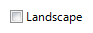 screen shot of one check box labeled landscape