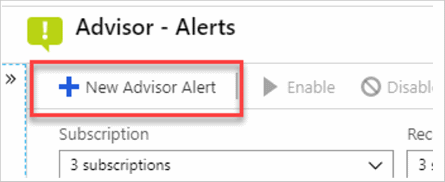 Screenshot that shows New Advisor Alert.