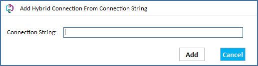 Manually add a Hybrid Connection.