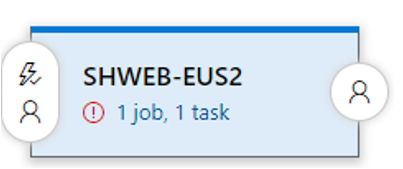 Screenshot that shows the 1 job, 1 task link.