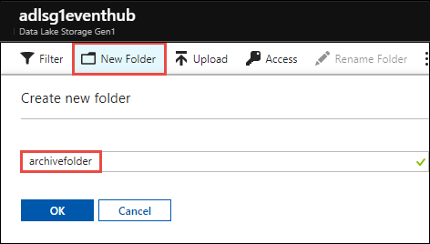 Create a new folder in Data Lake Storage Gen1 Create a new folder in Data Lake Storage Gen1