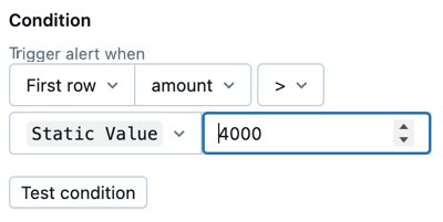 Condition field with applied settings as in the following text.
