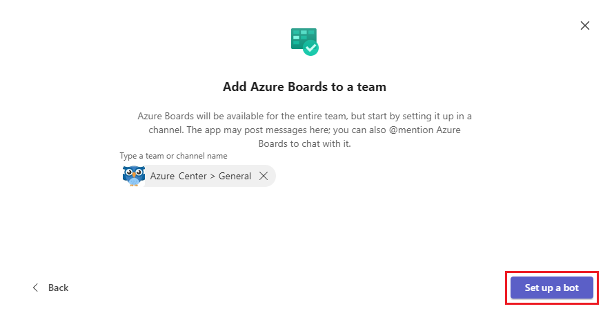 Connect and authenticate yourself to Azure Boards, step 2.