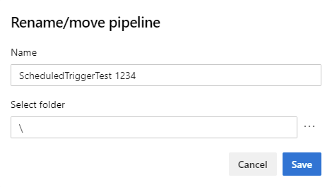 Screenshot of rename or move pipeline page.