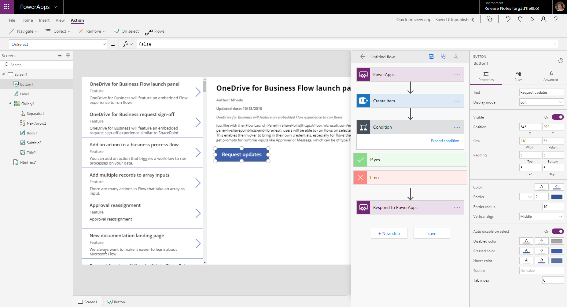 Opret i PowerApps-lærredsstudie