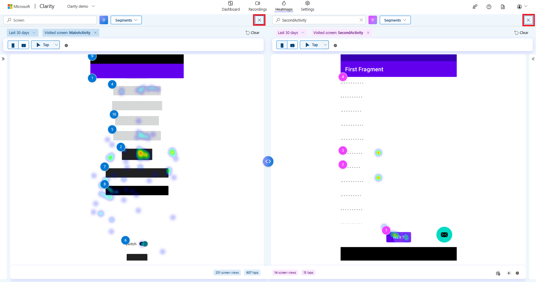 Exit compare mode in sdk.