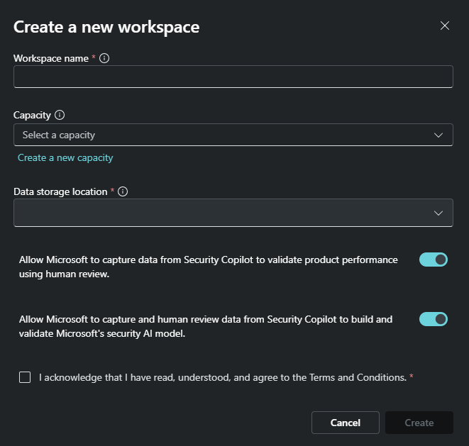 Image of creating a workspace.