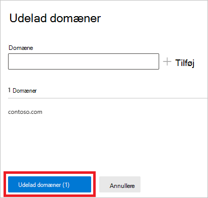 Skærmbillede, der viser, hvordan domæner udelades.