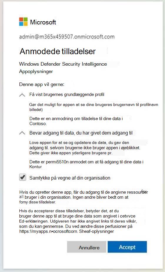 Flow for logon til samtykke.