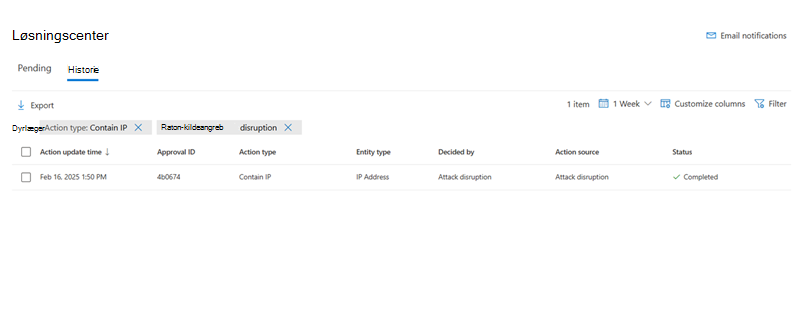 Få vist den indeholdte IP-adresse i Løsningscenter.