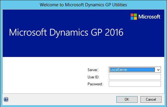 Login screen login screen to dynamics gp utilities.