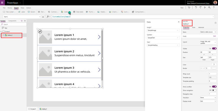 Tilføj et gallerielement.