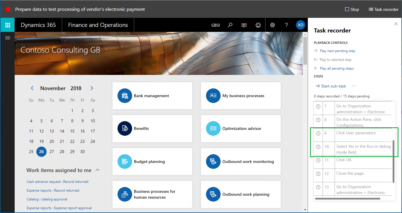 Opgaveregistrering trin 9 til 10.