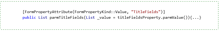 Example of a property declaration in FMTContactControl.