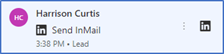 Send InMail-aktivitetstrin i en arbejdsliste.