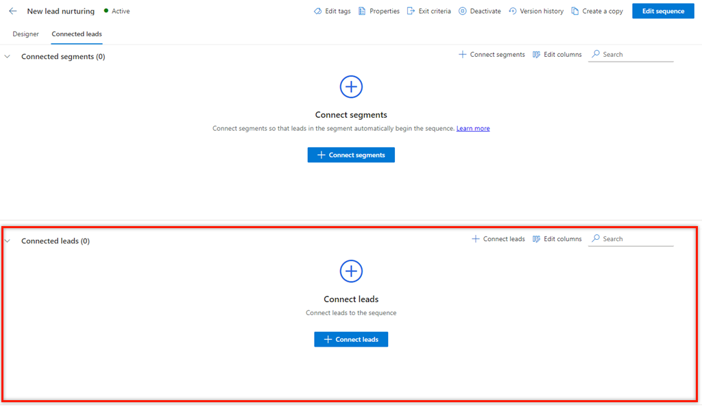 Fanen Forbundne kundeemner for en sekvens Fanen Forbundne kundeemner for en sekvens