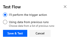 Vælg testflowtype