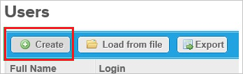 Create Users Create Users