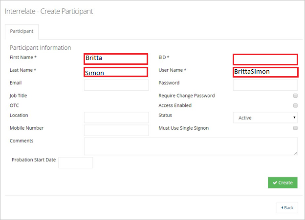 Create User