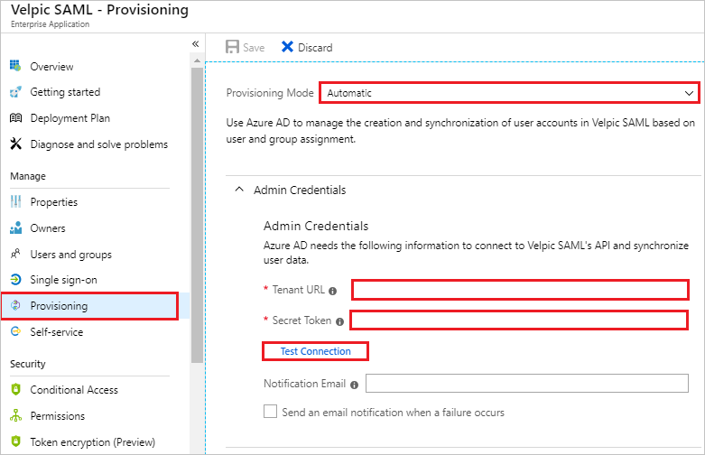 Velpic Provisioning